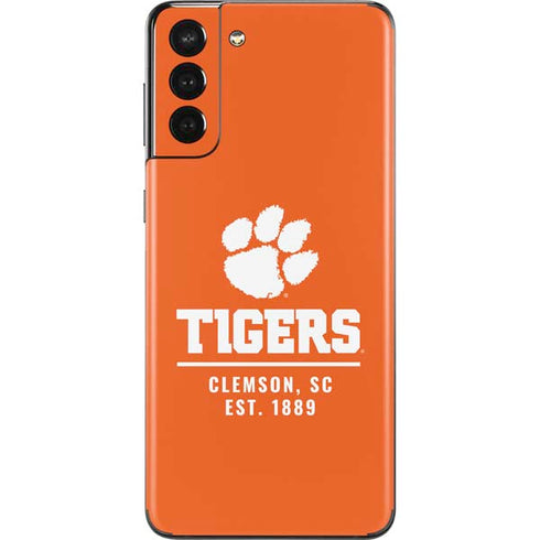 Clemson University Tigers Est 1889 Orange Galaxy S21 Plus 5G Skin